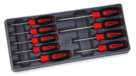 Snap-on 9 pc TORX® Instinct® Soft Grip Red Screwdriver Set