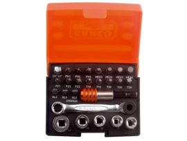 Bahco bit- en dopsleutels 1/4”, 26 delig