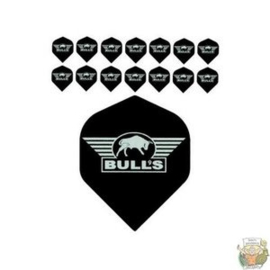 5-Pack POWERFLITE Solid "Black" Silver Bull's logo