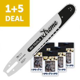 Kettingzaagblad 40 cm 325" 1.6 mm Xtreme + 5x Zaagketting