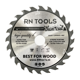 RNtools Cirkelzaagblad - Best for Wood - THIN CUT - 190 x 30 mm - 24 tanden - 3 STUKS