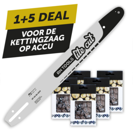 Kettingzaagblad 40 cm 3/8 1.1 mm LiteCut + 5x Zaagketting