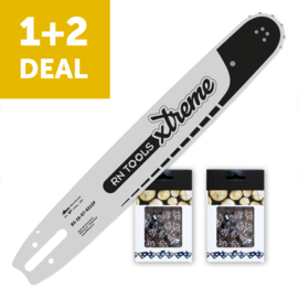Kettingzaagblad 40 cm 325" 1.6 mm Xtreme + 2x Zaagketting