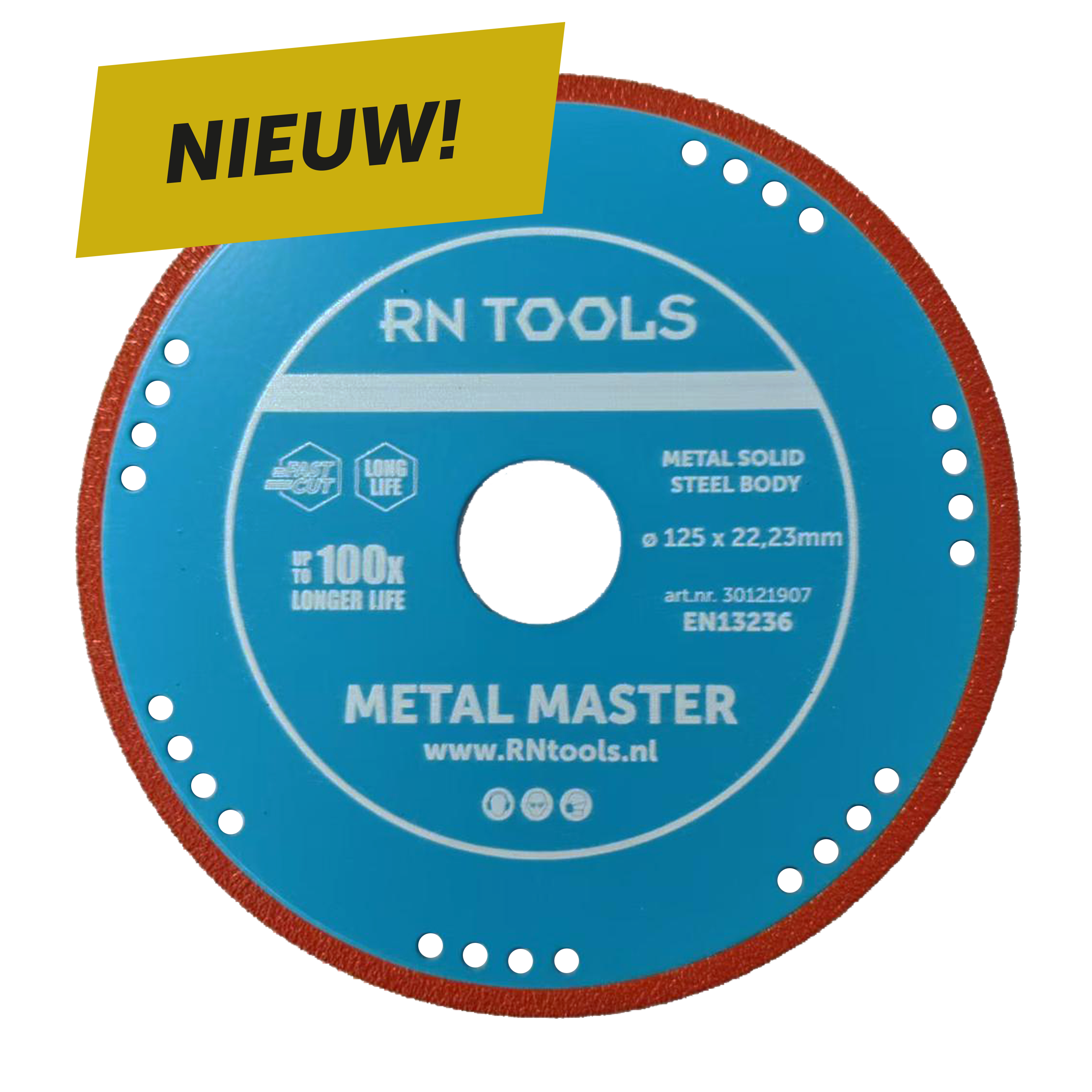 Diamant Metaal Slijpschijf voor Aluminium, RVS en Metaal - 125 x 22,23 mm