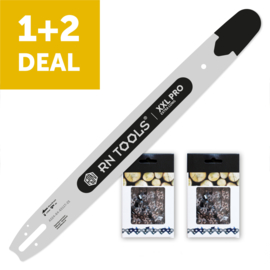 Kettingzaagblad 63 cm 3/8 1.6 mm XXL Pro + 2x Zaagketting