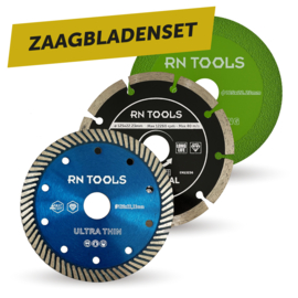 Zaagbladenset 3-delig - Diamantzaagblad Ultra Thin - Diamantzaagblad 125 mm Universeel - Glasslijpschijf