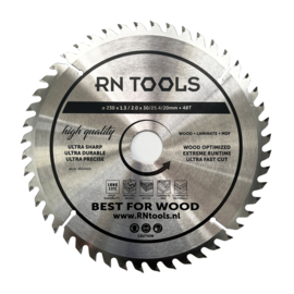 RNtools Cirkelzaagblad - Best for Wood - 230 x 30 mm - 48 tanden - 3 STUKS