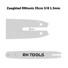 RNtools zaagblad Xtreme 35cm (o.a. Stihl) + 5x RNtools zaagketting 3/8 1.3mm 50 schakels
