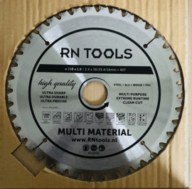 RNtools Cirkelzaagblad - Multi Material - 210 x 30 mm - 40 tanden