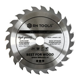 Cirkelzaagblad 165 x 20 mm - Geschikt voor Hout - 24 tanden