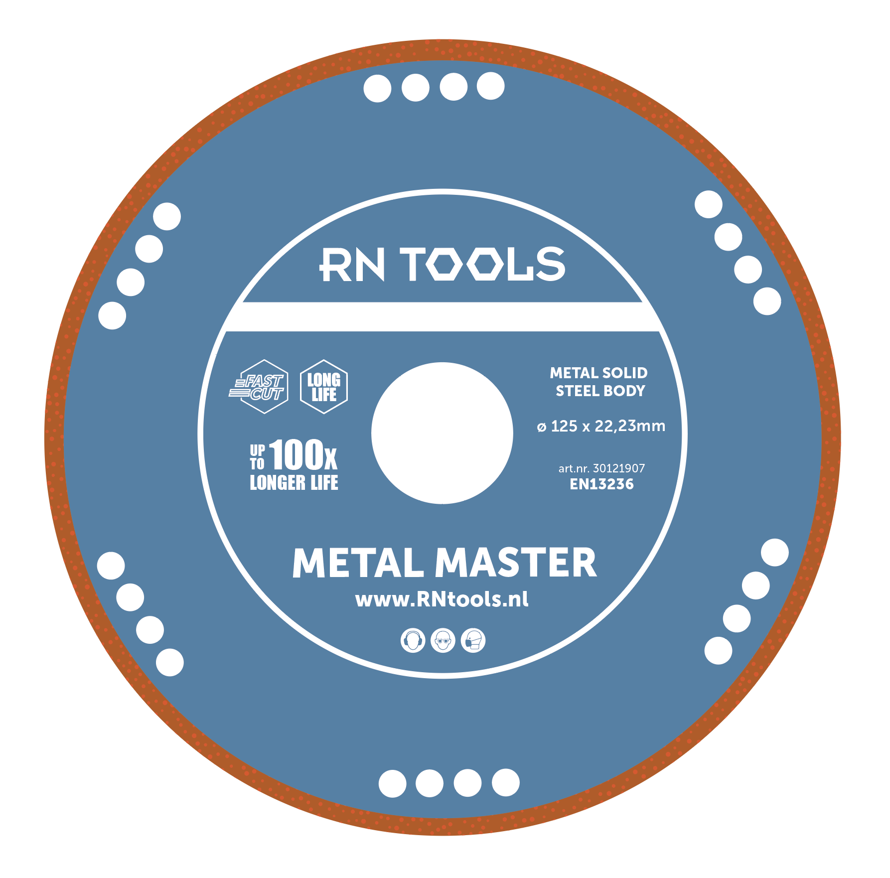 Diamant Metaal Slijpschijf voor Aluminium, RVS en Metaal - 125 x 22,23 mm