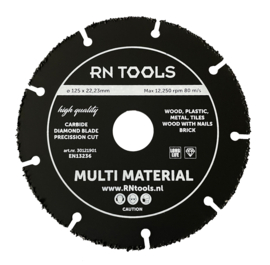 Zaagbladenset 3-delig - Multi Carbide Slijpschijf - Diamantzaagblad 125 mm Universeel - Diamantzaagblad voor Keramische Tegels