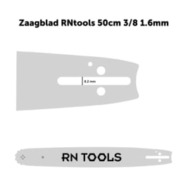 RNtools zaagblad 50cm (o.a. Dolmar, Husqvarna en Echo) + 5x RNtools zaagketting 3/8 1.6mm 72 schakels