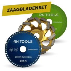 Zaagbladenset 3-delig - Slijpschijf Multi Material - Diamant Komschijf New FanCup Abrassief  - Glasslijpschijf