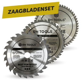 Cirkelzaagbladenset 3-delig - 165 x 20 mm - Geschikt voor Hout, Multi Material en Trespa