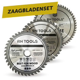 Cirkelzaagbladenset 3-delig - 165 x 20 mm - voor Hout, Multi Material en Trespa