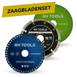 Zaagbladenset 3-delig - Slijpschijf Multi Material - Diamantzaagblad 125 mm Universeel - Glasslijpschijf