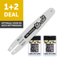 Kettingzaagblad 35 cm 3/8 1.1 mm LiteCut + 2x Zaagketting