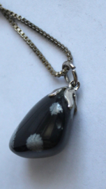 Kettinghanger, oorbellen - Onyx