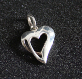 Zilveren hanger "hart"