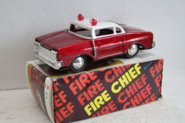 Blikken speelgoed - Fire chief (brandweer) Sedan MF 714