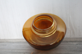 Amberkleurige plafondlamp kap, jaren '70