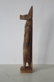Spekstenen beeld van de Egyptische God Anubis - 1e helft 20e eeuw
