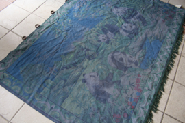 Exotische chinoiserie wandtapijt, met Panda's