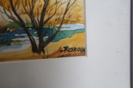 Aquarellen, landschappen - Gesigneerd RO2002