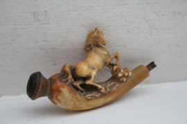 19e eeuwse meerschuim pijp ivv paard