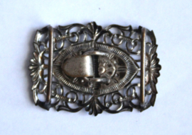 Verzilverd - dubbele riemgesp