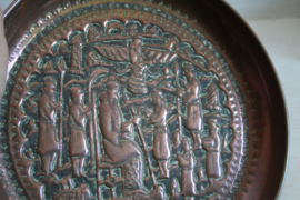 Roodkoperen schaal "Egyptian Revival"