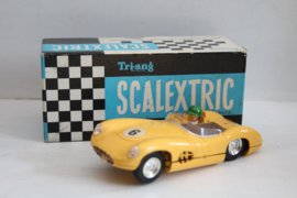 Vintage  SCALEXTRIC Aston Martin MM/C57 Gele No.6 Slot Race auto