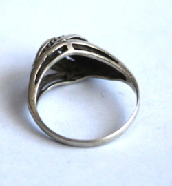 Zilveren ring "Swirl"