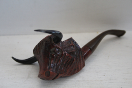 Houten gesneden pijp - Stier