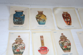 Collectie sigaretten kaartjes met keramiek afbeeldingen- zijde