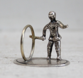 Zilveren miniatuur - Hoepelaar