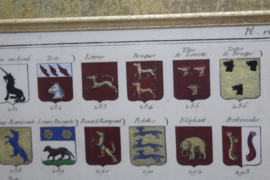 Heraldiek - Handingekleurde wapengravures - Frankrijk 19e eeuw (# 3)