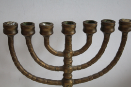 Menorah (7 armige Joodse kandelaar) - Brons
