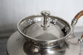 Antiek zilvertinnen theepot, KMD Tiel ca 1915