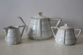 Art Deco - Wille & Co Amsterdam Fella Porzellan - 3 delig Thee set