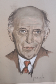 Pascale - Portret van een oudere heer in pastel - Italië ca 1940