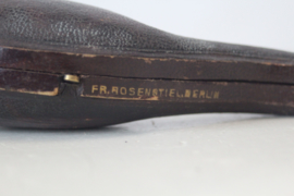 Antieke lederen pijp etui. FR Rosenstiel, Hoflieferant, ca 1910 - voor meerschuimpijp