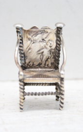 Zilver - Miniatuurstoel met putty 1920-1930