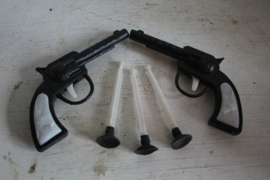 2 Gun Pete dart pistolen, Hong Kong jaren '70 los(3 darts)