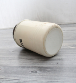 Vintage emaillen koffieblik, deksel met handvat