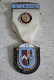 Medaille Vrijmetselaars - Steward R M I G 1981 Cheshire Lodge