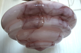 Art Deco, Roze opaline gemarmerde hanglamp