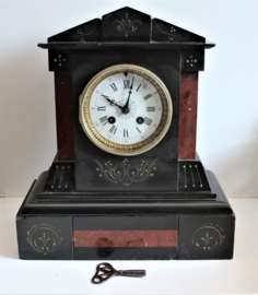 Antieke Franse Marmeren Pendule klok - H&F Paris