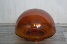 Amberkleurige plafondlamp kap, jaren '70